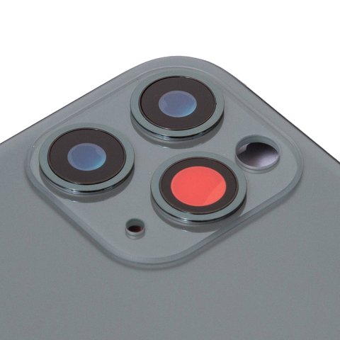Корпус для iPhone 11 Pro Max, зеленый, с держателем SIM-карты, с боковыми кнопками, matte midnight green Превью 1