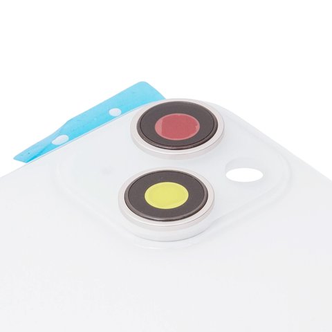 Задняя панель корпуса для iPhone 14 Plus, белая, со стеклом камеры, Original (PRC), starlight Превью 1