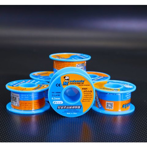 Estaño Mechanic TY-V866, Sn 63% , Pb 37%, flux 1-3%, 0,6 mm, 40 g Vista previa  2