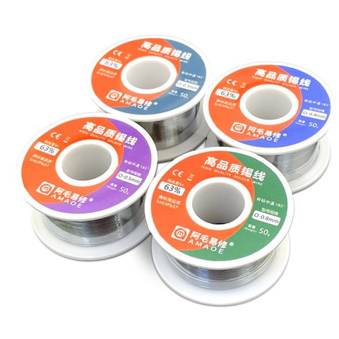 Solder Amaoe 6337-O, (Sn 63% , Pb 37%, 0.3 mm, 50 g) Preview 2