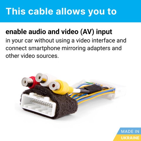 Video Cable for Toyota Aygo, Citroen C1 and Peugeot 108 with X-Touch / X-Nav Monitors Preview 1
