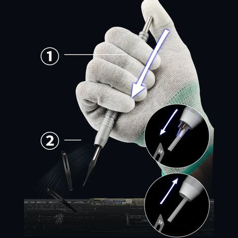 Juego de bisturíes Mechanic KH-001, para microcircuitos, 8 in 1 Vista previa  3