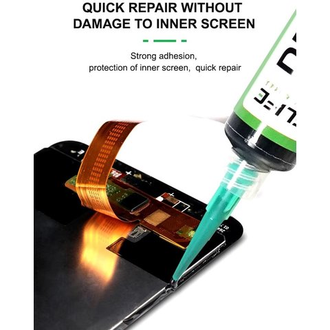 Adhesivo RELIFE RL-035A, poliuretano, negro, para pegar tapas traseras, para marcos de pantalla, 5 ml Vista previa  2