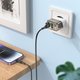 Сетевое зарядное устройство Borofone BA80A, 20 Вт, Quick Charge, Power Delivery (PD), черный, прозрачный, 2 порта, #6941991105159 Превью 3