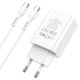 Сетевое зарядное устройство Hoco C100A, 20 Вт, Power Delivery (PD), белый, с дисплеем, c кабелем USB тип-C к USB тип-C, 2 порта, #6931474769824 Превью 2