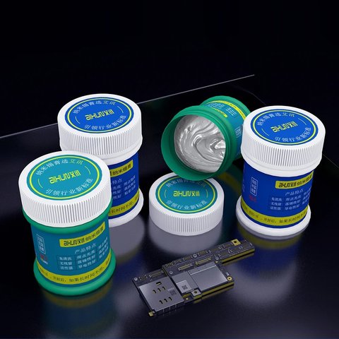 BGA паста Aixun AX-SP158M, Sn 96,5%,  Ag 3%, Cu 0,5%, 158 °C, 50 г Прев'ю 1