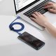 USB кабель Baseus Crystal Shine Series, 2xUSB тип-C, 120 см, 100 Вт, синий, в нейлоновой оплетке, #CAJY000603 Превью 2
