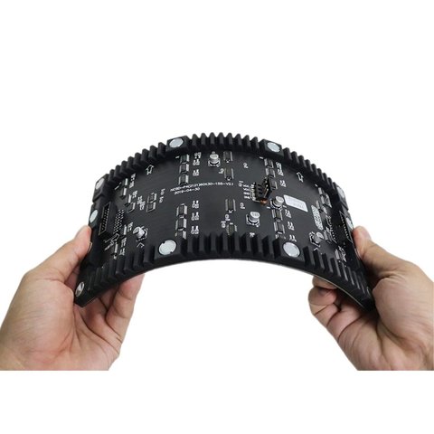LED-модуль для рекламных екранов Hoozoe RGB-SMD2121 (p4, 256 × 128 мм, 64 × 32 точек, IP20, 1000 нт, гибкий, встроенные магниты) Превью 3