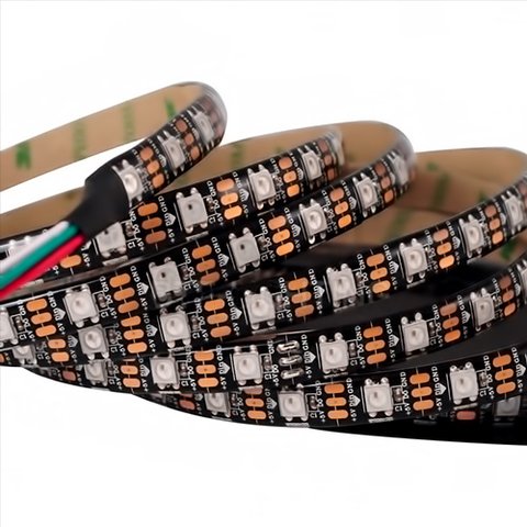 Tira de luces LED RGB SMD5050, WS2812B (con controles, IP56, 5 V, 60 diodos LED/m, 5 m) Vista previa  1